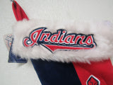 Cleveland Indians Embroidered on 18″ Red and Blue Split Christmas Stocking
