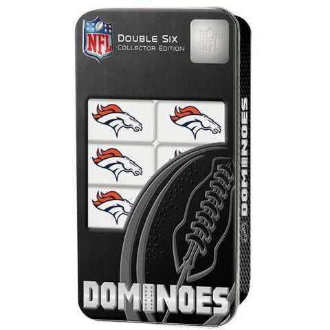 NFL Denver Broncos White Dominoes Game by Masterpieces Puzzles Co