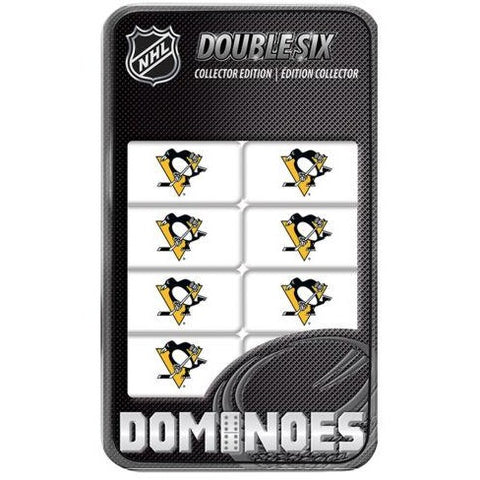 NHL Pittsburgh Penguins White Dominoes Game by Masterpieces Puzzles