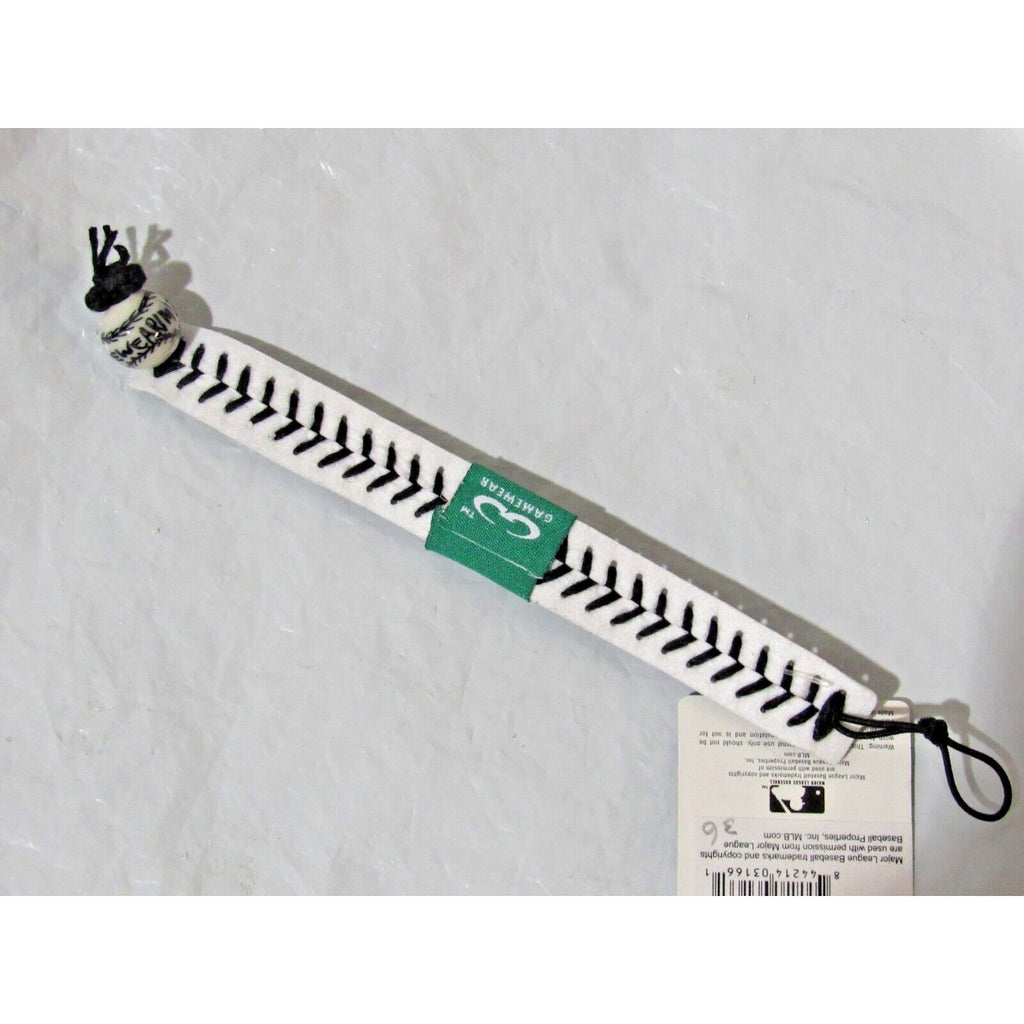 Green Brewers Sausage Man w/Black Stitching Team Baseball Seam Bracelet Gamewear