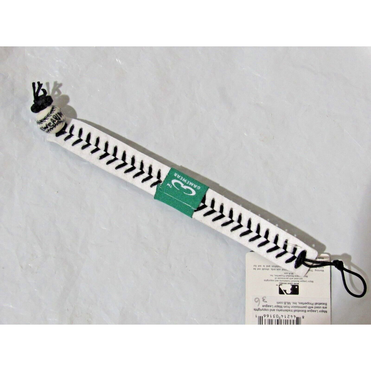 Green Brewers Sausage Man w/Black Stitching Team Baseball Seam Bracelet Gamewear
