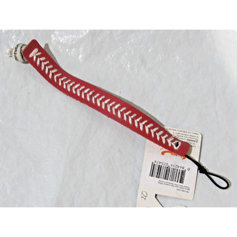 Blank Red w/White Stitching Team Baseball Seam Bracelet by Gamewear