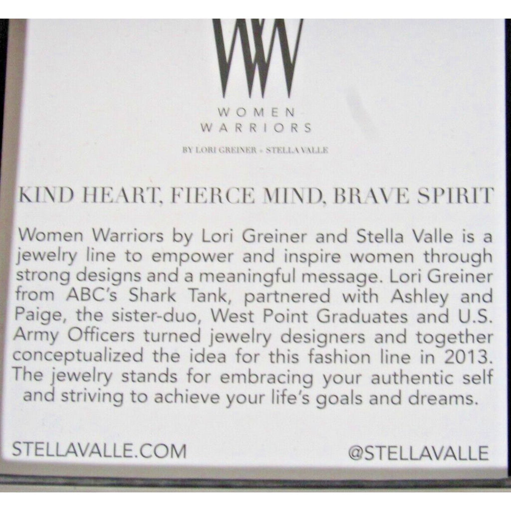 Women Warriors Stella Valle Gold Necklace Kind Heart Fierce Mind Brave Spirit