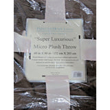 Brown Luxurious Sherpa Lamb Skin Micro Plush Throw Blanket 60"x80" Reversible