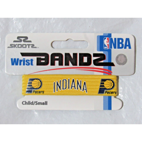 NBA Indiana Pacers Yellow Wrist Band Bandz Officially Licensed Size Small Skootz