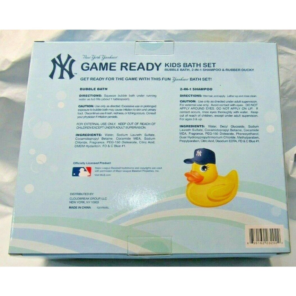 NY Yankees Mariano Rivera Blue Rubber Duck Apple Shampoo & Bubble Bath Set