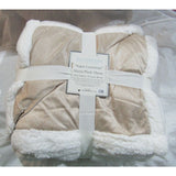 Luxurious Sherpa Look of Lamb Skin Micro Plush Throw Blanket 60"x80" Reversible