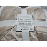 Luxurious Sherpa Look of Lamb Skin Micro Plush Throw Blanket 60"x80" Reversible