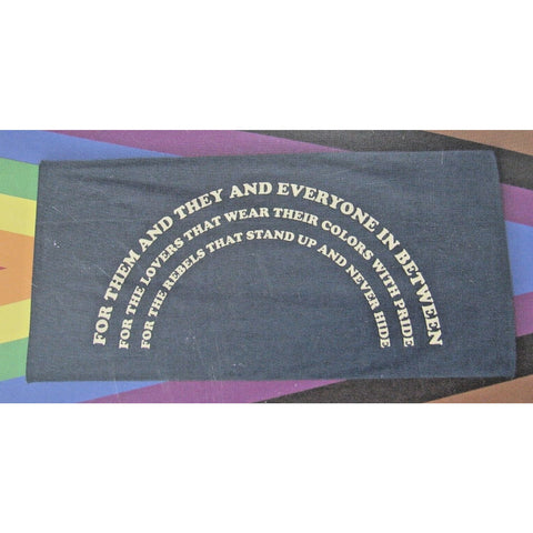 For Them & They Everyone in Between Beach Towel 36x74 100% Cotton by Blackboybe