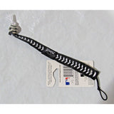 Black Brewers Sausage Man w/White Stitching Team Baseball Seam Bracelet Gamewear