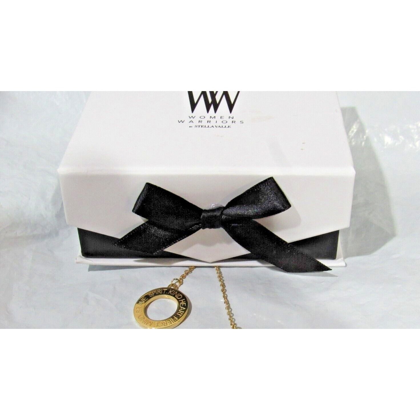 Women Warriors Stella Valle Gold Necklace Kind Heart Fierce Mind Brave Spirit
