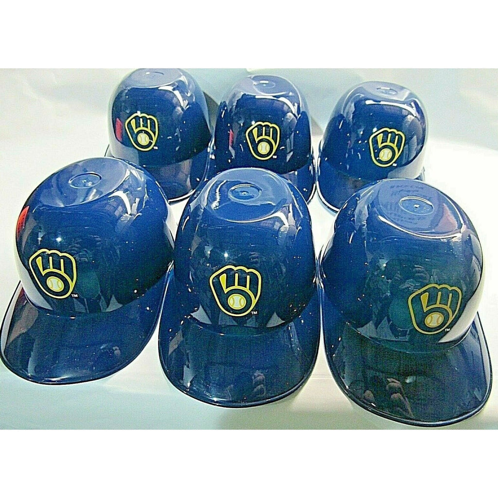 MLB Milwaukee Brewers Glove Logo Mini Batting Helmet Ice Cream Bowls Lot of 6