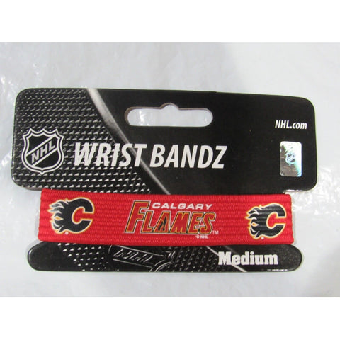 NHL Calgary Flames Wrist Band Bandz Officially Licensed Size Medium by Skootz