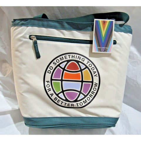 Canvas Cooler Bag "Do Something Today For a Better Tomorrow" 11.25"x7"x12"