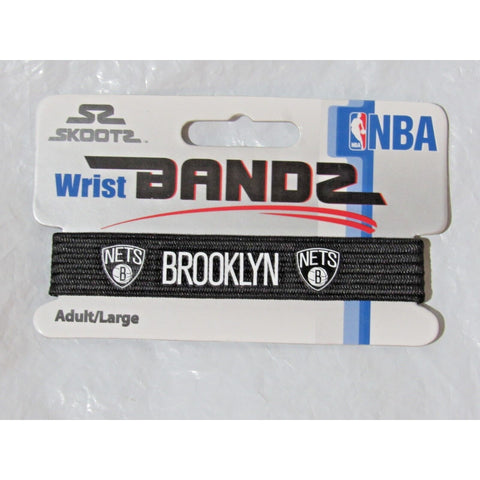 NBA Brooklyn Nets Black Wrist Band Bandz Officially Licensed Size Large Skootz