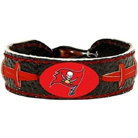 NFL Tampa Bay Buccaneers Black w/Red Laces NFL  Football Bracelet by GmaeWear