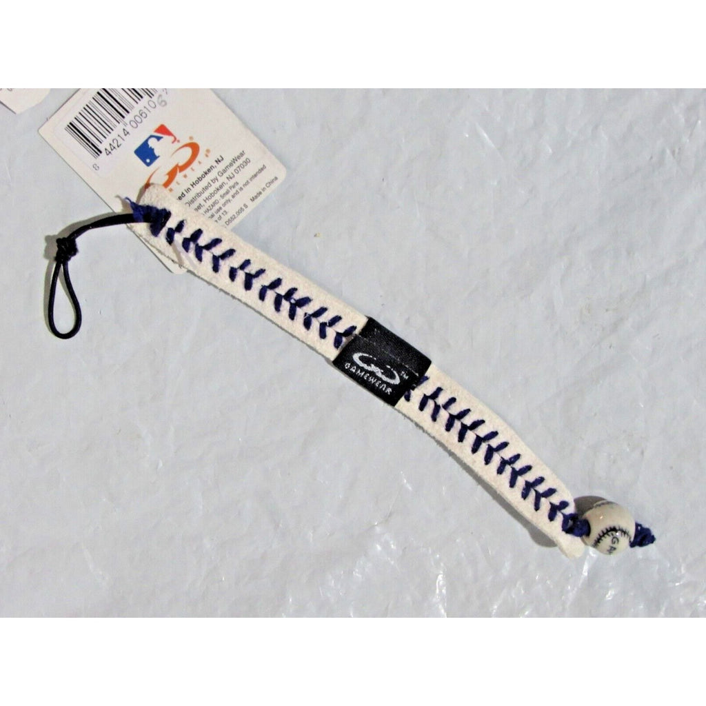 White Colorado Rockies w/Blue Stitching Team Baseball Seam Bracelet Gamewear