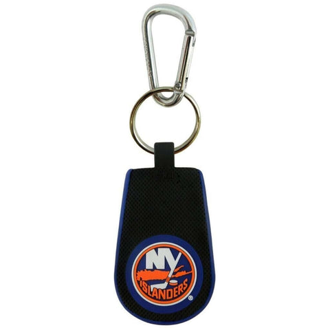 NHL New York Islanders Real Hockey Puck Rubber Keychain with Carabiner