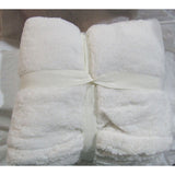 Luxurious Sherpa Look of Lamb Skin Micro Plush Throw Blanket 60"x80" Reversible