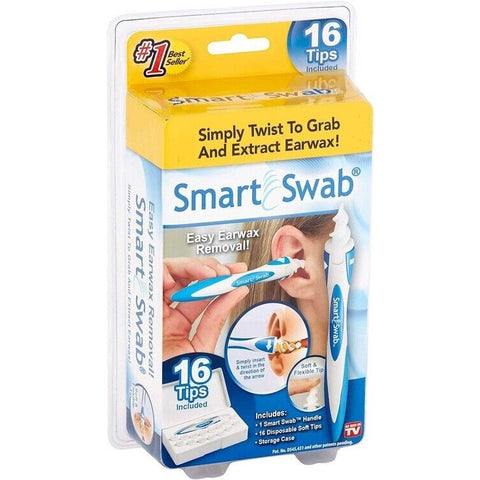Smart Swab Soft Spiral Ear Cleaner Safe Ear Wax Removal Kit 16 Tips