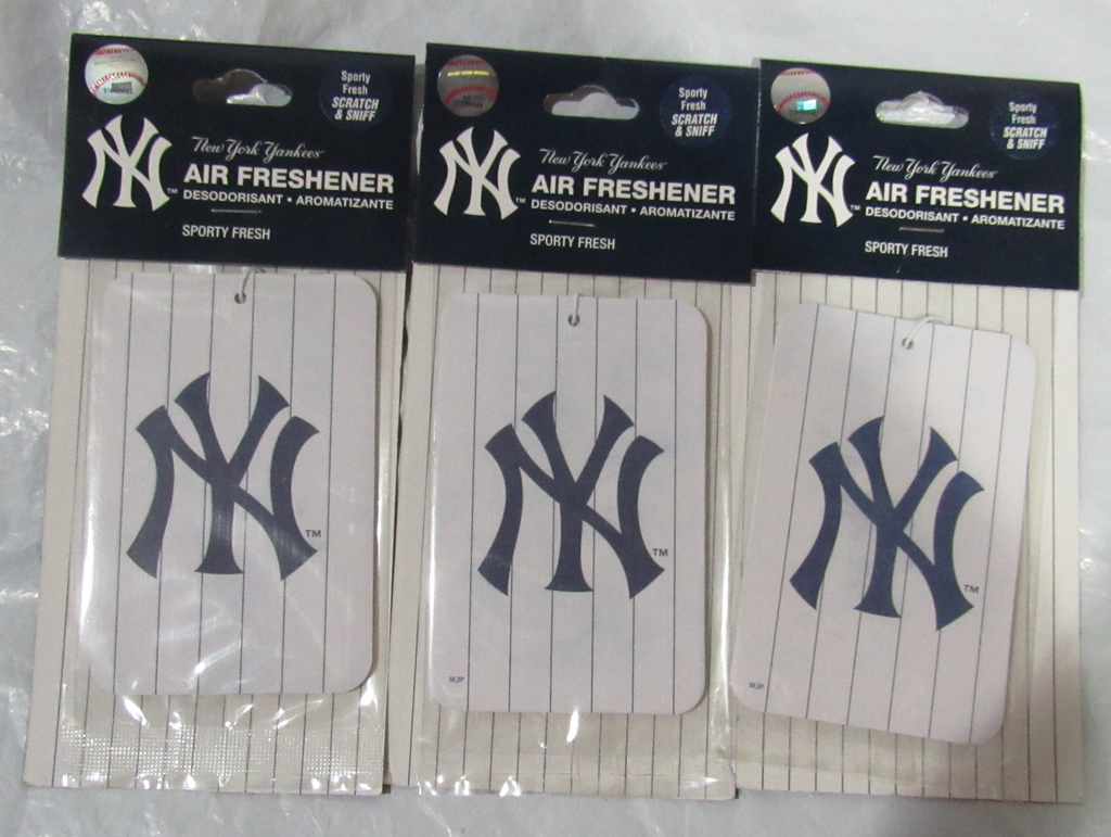3 New York Yankees Pin Pinstripe Paper Air Freshener Sporty Fresh