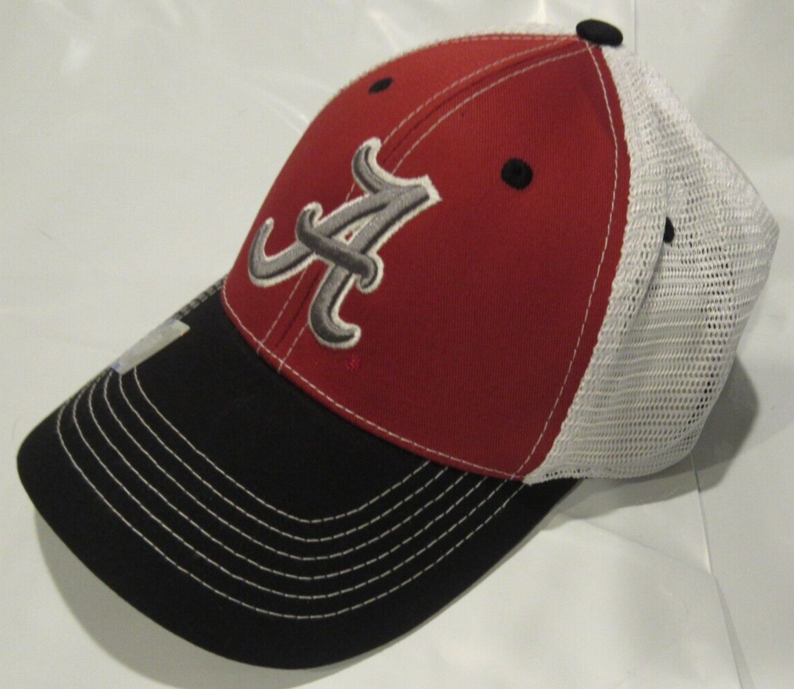 Alabama Crimson Tide Mesh Trucker Hat Plastic Snap Closure Collegiate Headwear