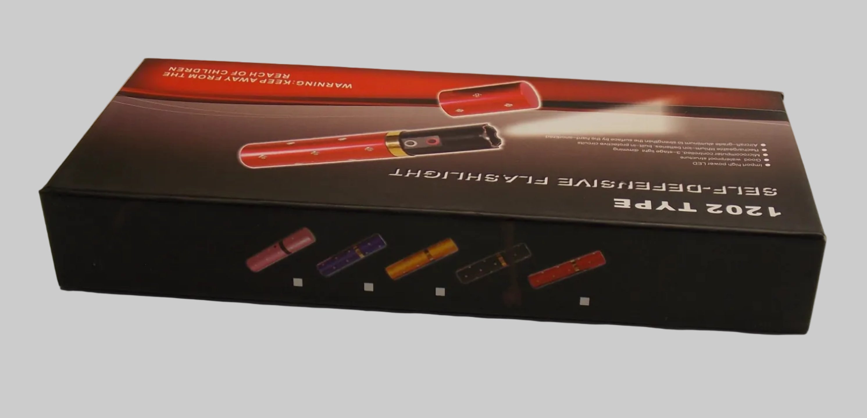 Lipstick Shaped Stun Gun with Flashlight Red by MagiCutlery