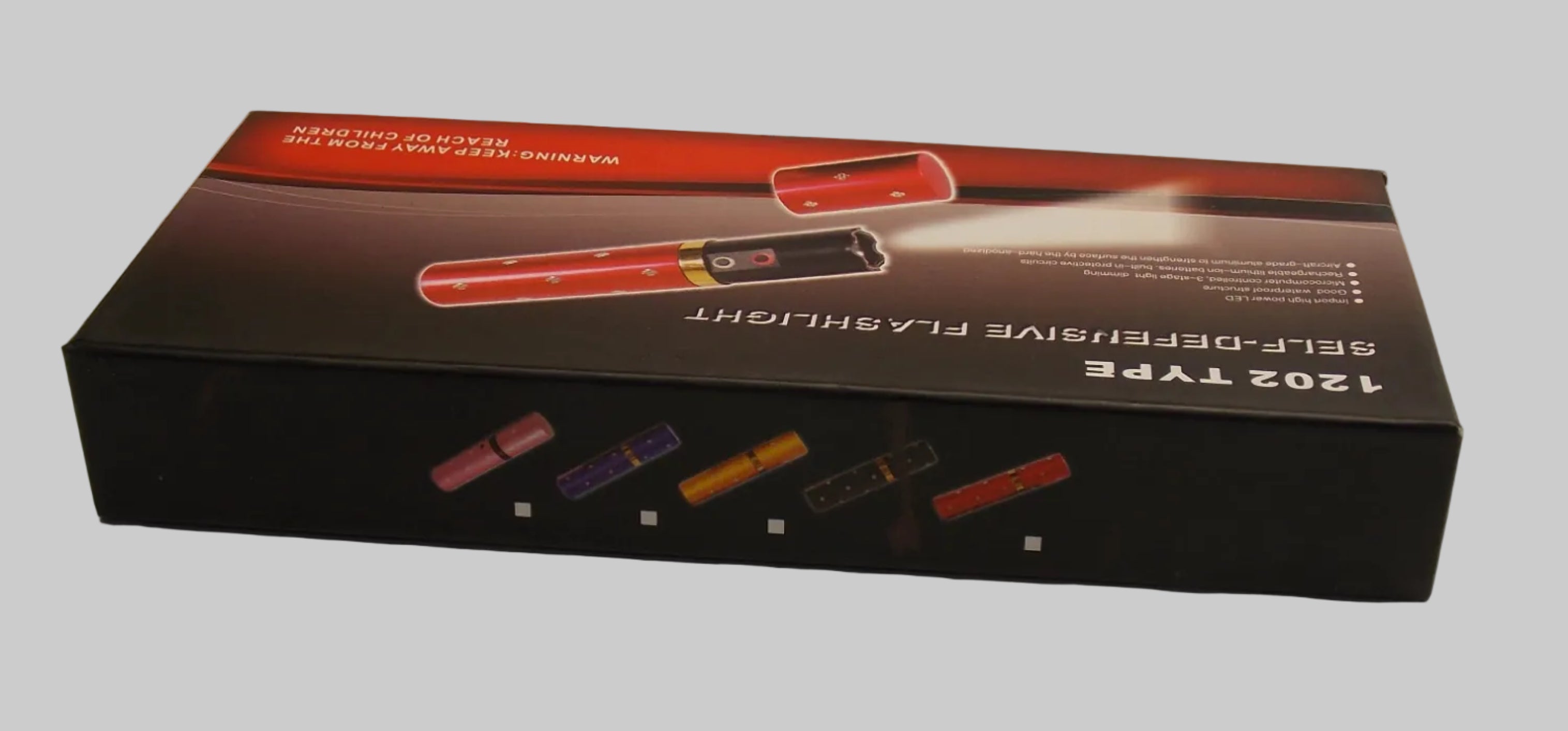 Lipstick Shaped Stun Gun with Flashlight Black by MagiCutlery