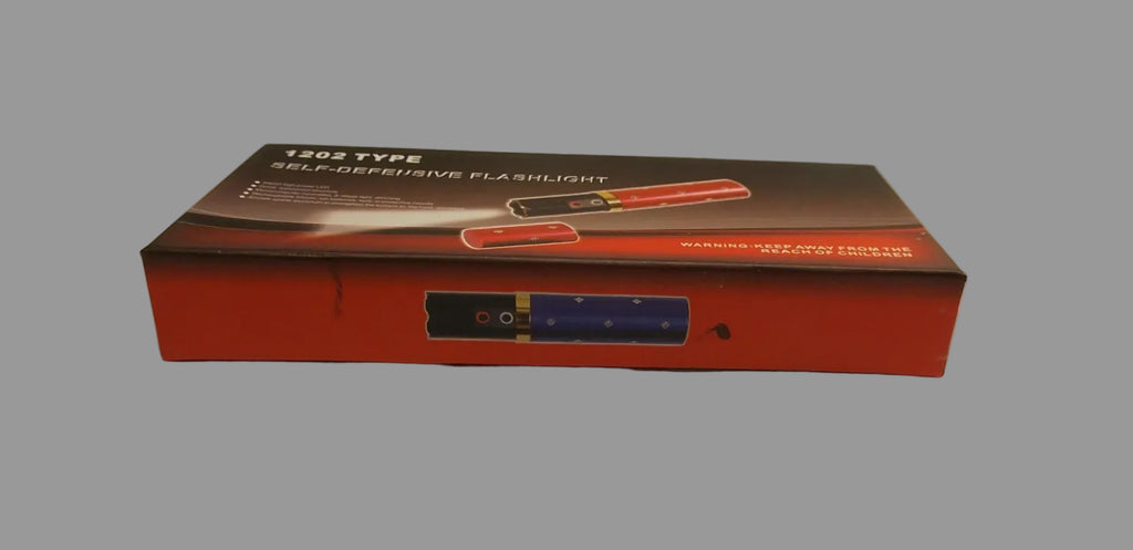 Lipstick Shaped Stun Gun with Flashlight Blue by MagiCutlery