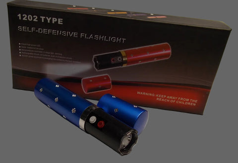Lipstick Shaped Stun Gun with Flashlight Blue by MagiCutlery