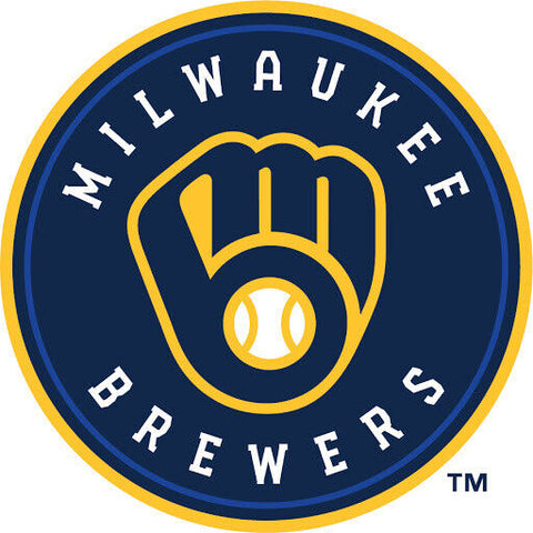MLB Milwaukee Brewers Die Cut Logo 4 inch Auto Magnet by WinCraft