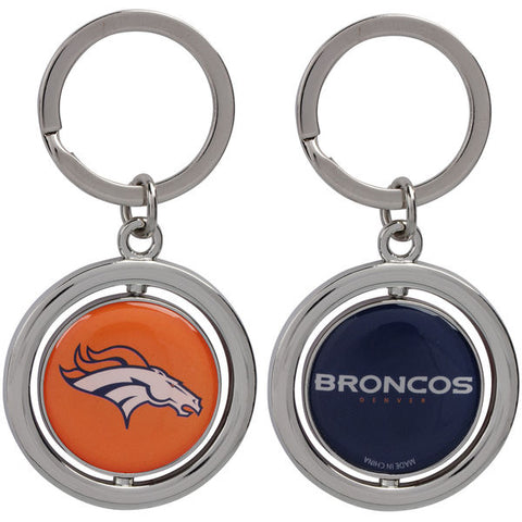 NFL Denver Broncos Spinning Logo Key Ring Keychain Forever Collectibles