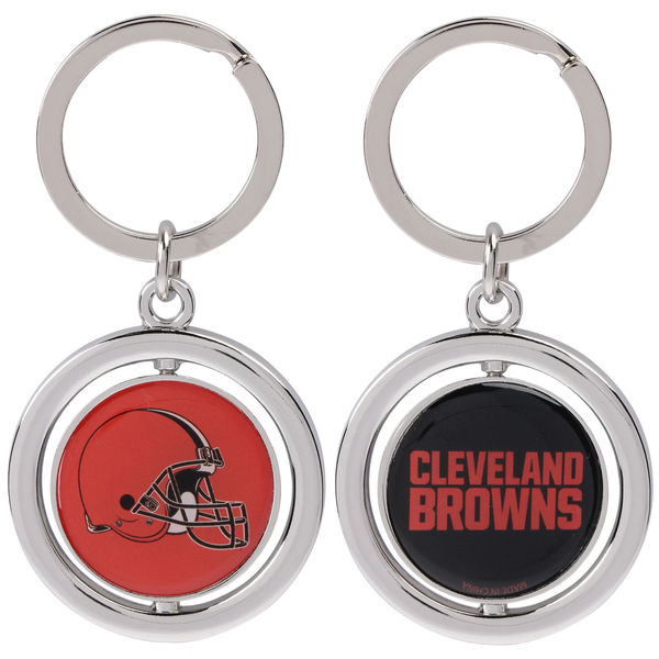 NFL Cleveland Browns Spinning Logo Key Ring Keychain Forever Collectibles