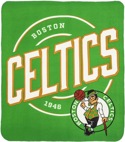 NBA Boston Celtics Rolled Fleece Blanket 50" by 60" Style Called Campaign