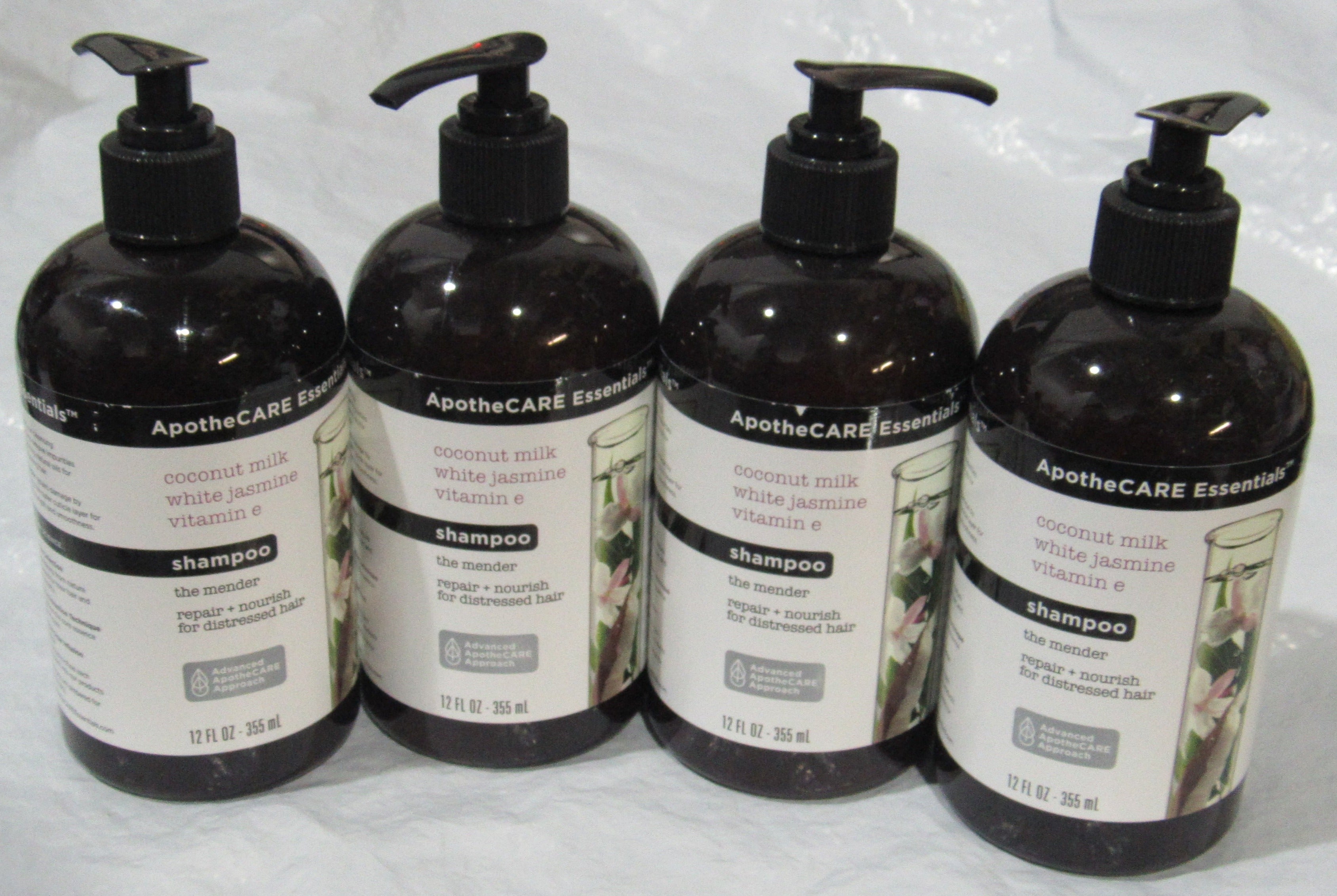 4 ApotheCARE Essentials The Mender Damaged Hair Repair Shampoo Coconut Milk 12 Fl Oz
