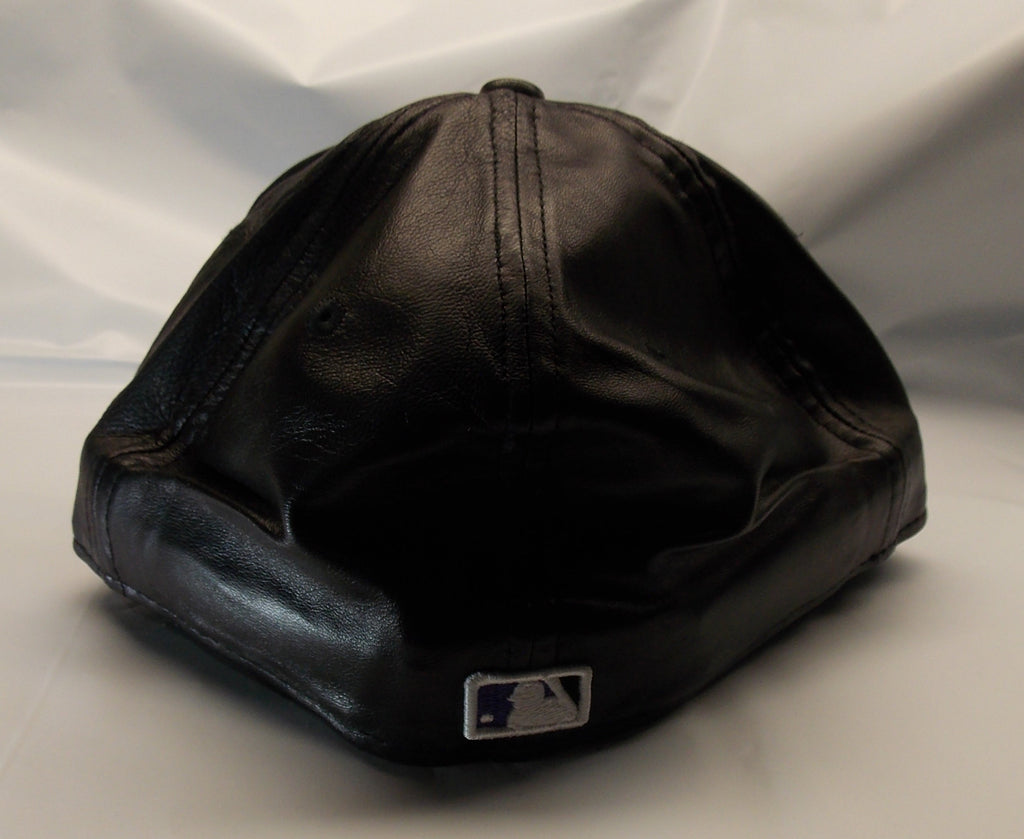 New Colorado Rockies size 8 Logo on Black Leather New Era Fitted Hat