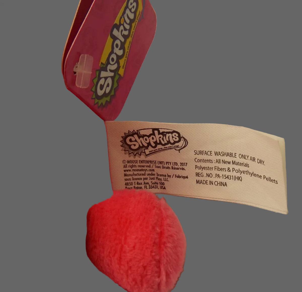 Shopkins Candy Kisses Plush Valentine’s Day Limited Release 7″x6″x3″