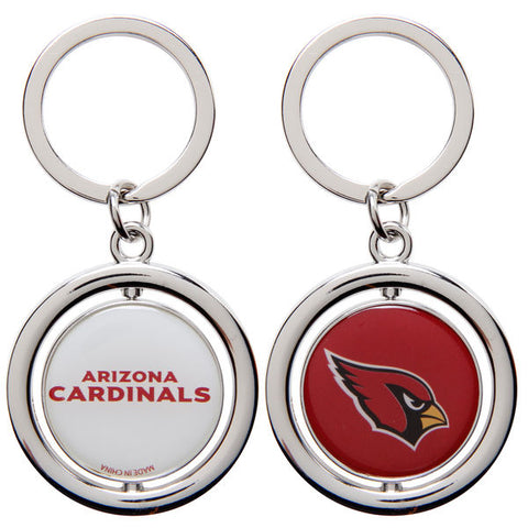 NFL Arizona Cardinals Spinning Logo Key Ring Keychain Forever Collectibles
