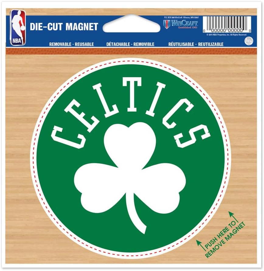 NBA Boston Celtics Alternate logo on 4 inch Auto Magnet by WinCraft