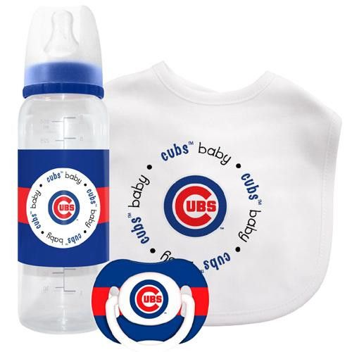 MLB Chicago Cubs Gift Set Bottle Bib Pacifier by baby fanatic