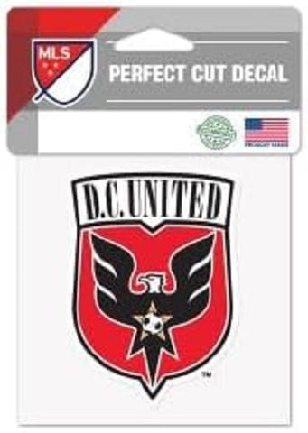 MLS D.C. United Logo on 4"x4" Crest Perfect Cut Decal Single by WinCraft