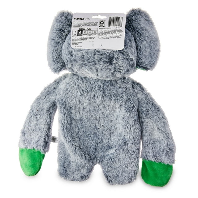 Vibrant Life Safe & Sustainable Cozy Buddy Elephant Dog Toy Large Fabric
