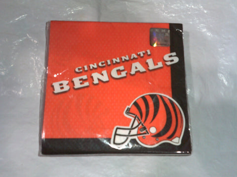 NFL Cincinnati Bengals Sports 6.5" x 6.5" Banquet Party Paper Luncheon Napkins