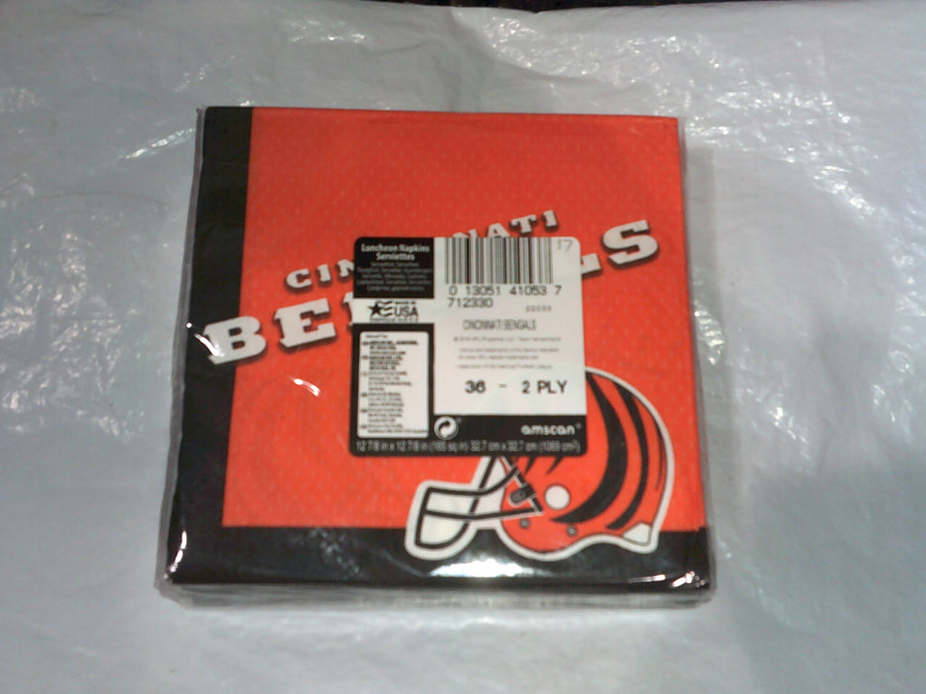 NFL Cincinnati Bengals Sports 6.5" x 6.5" Banquet Party Paper Luncheon Napkins