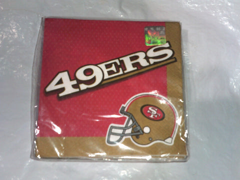 NFL San Francisco 49ers Sports 6.5" x 6.5" Banquet Party Paper Luncheon Napkins