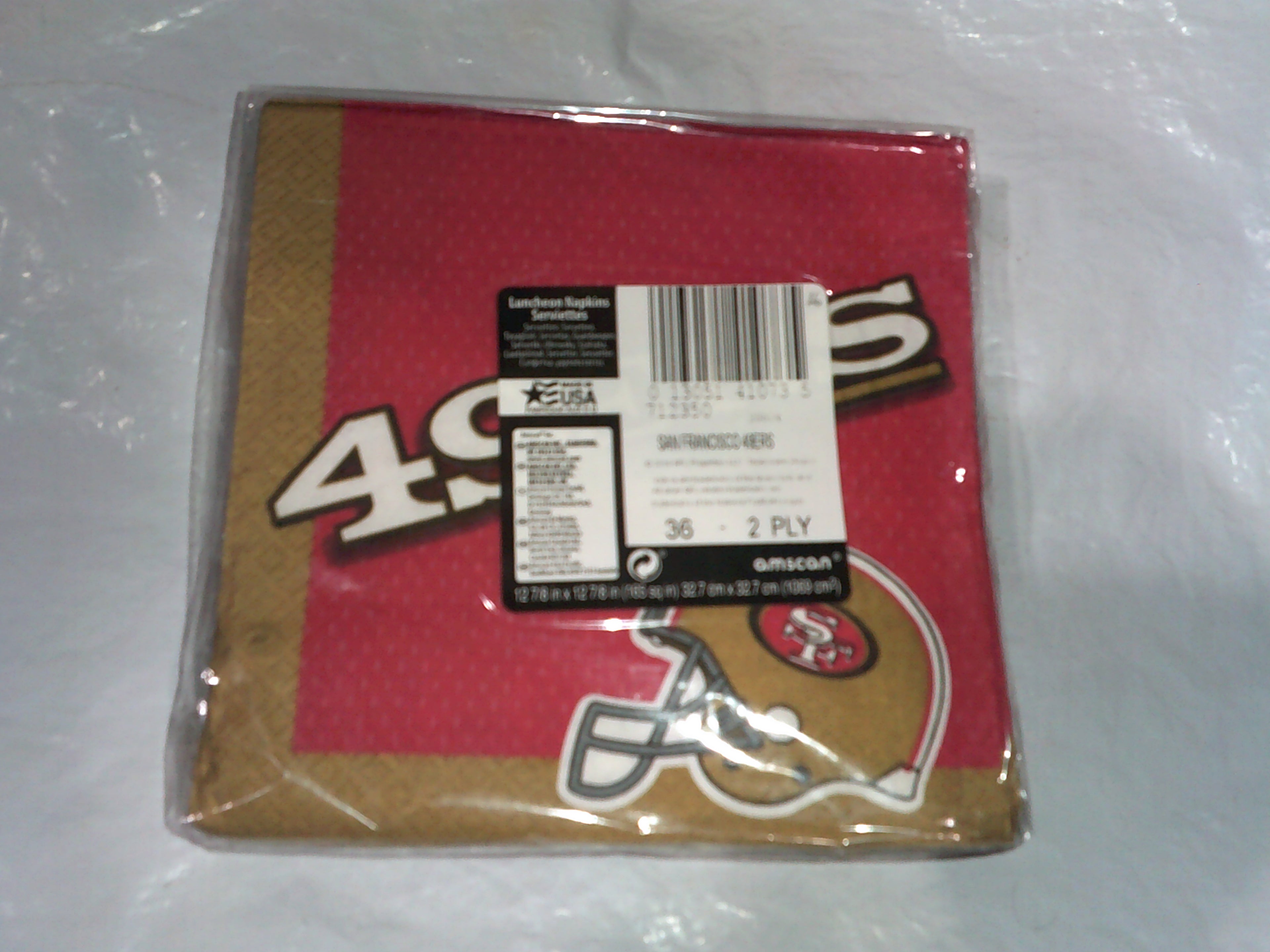NFL San Francisco 49ers Sports 6.5" x 6.5" Banquet Party Paper Luncheon Napkins