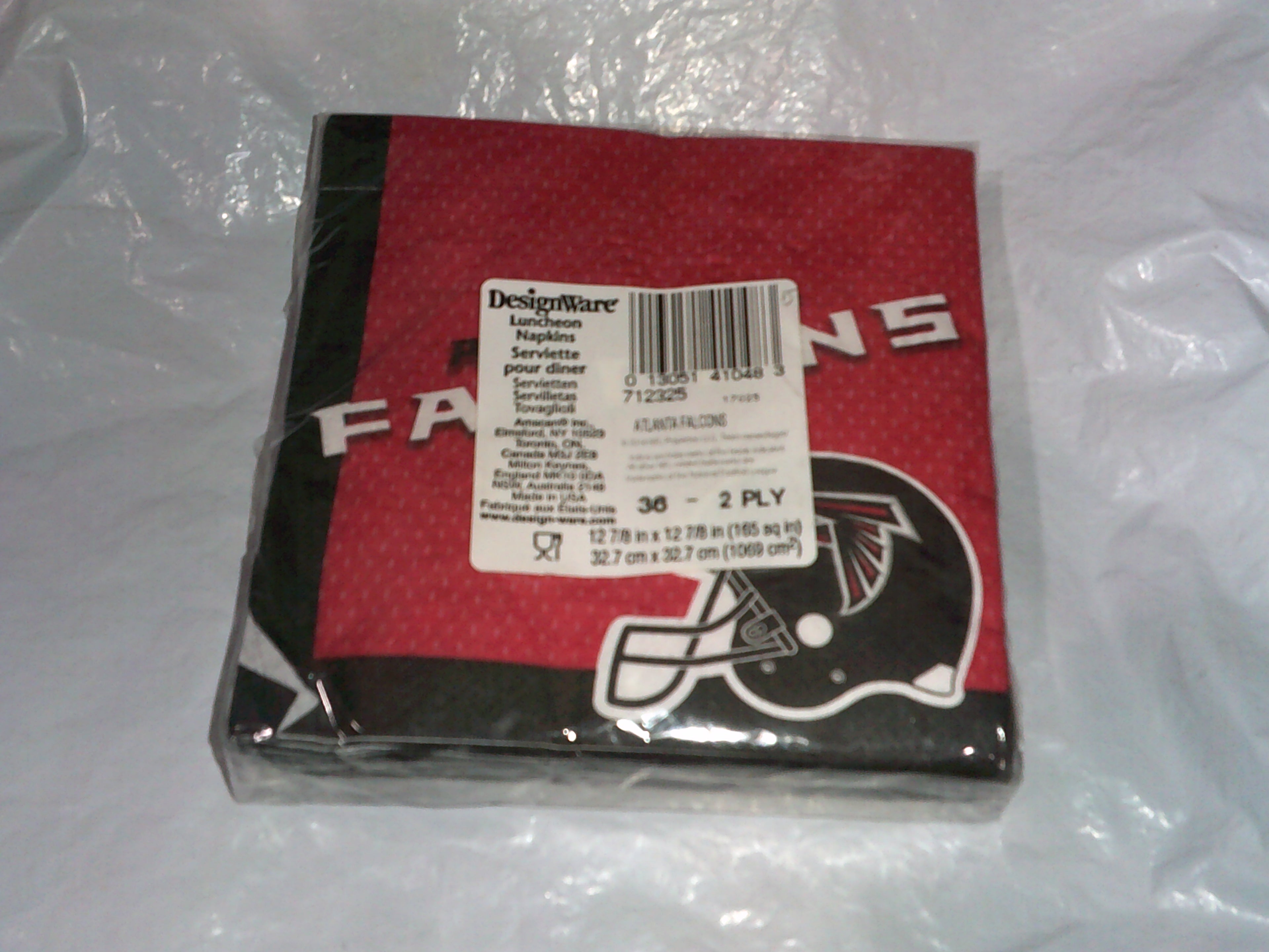 NFL Atlanta Falcons Sports 6.5" x 6.5" Banquet Party Paper Luncheon Napkins