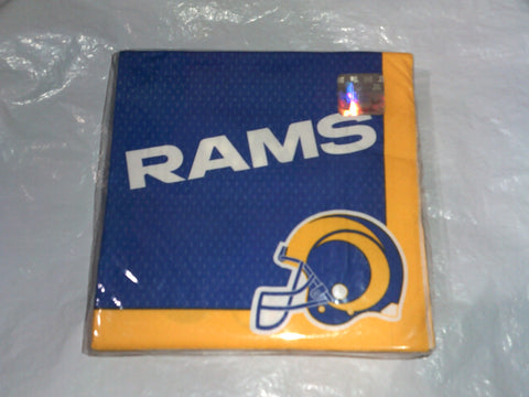 NFL Los Angeles Rams Sports 6.5" x 6.5" Banquet Party Paper Luncheon Napkins