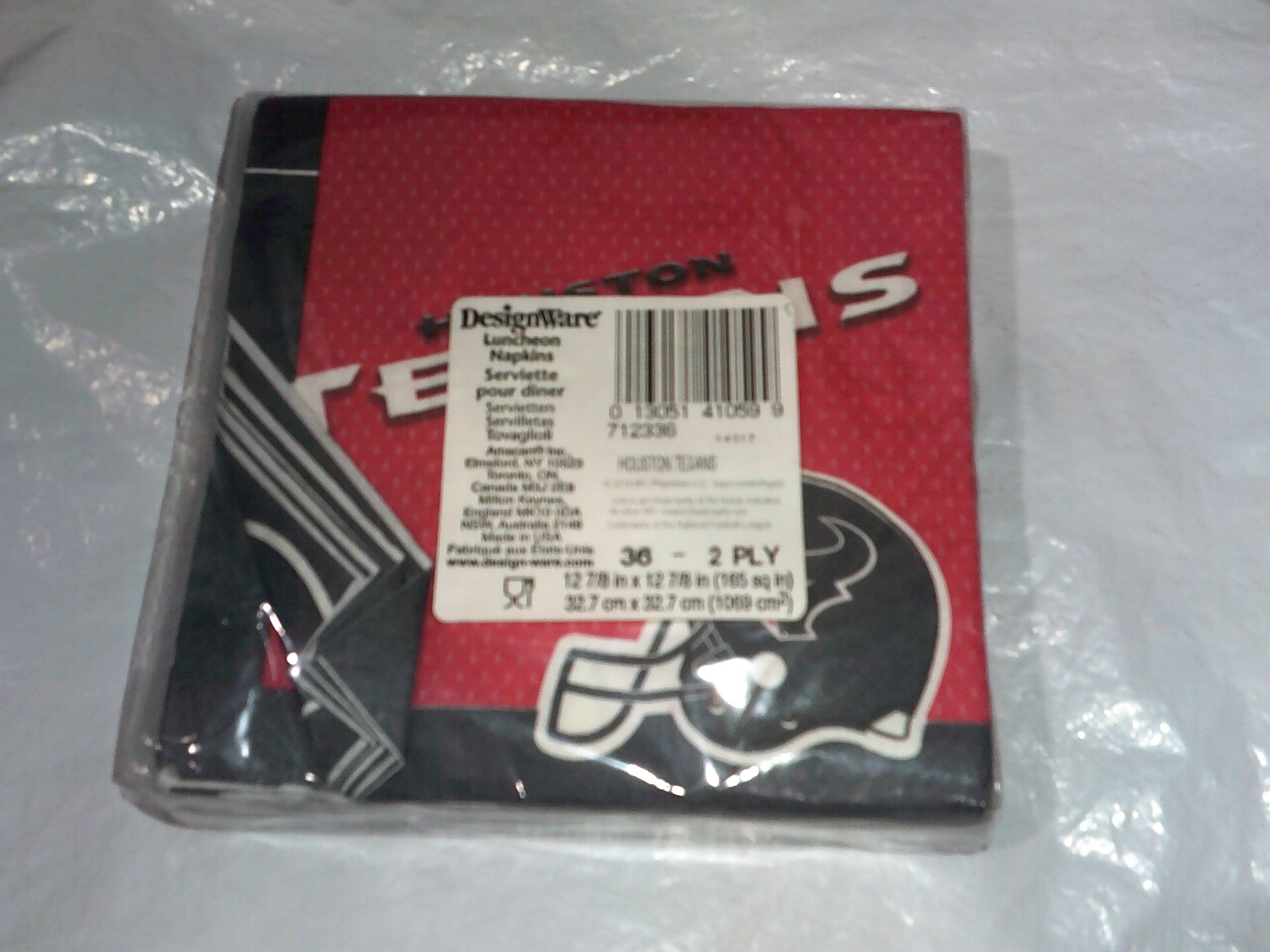 NFL Houston Texans Sports 6.5" x 6.5" Banquet Party Paper Luncheon Napkins