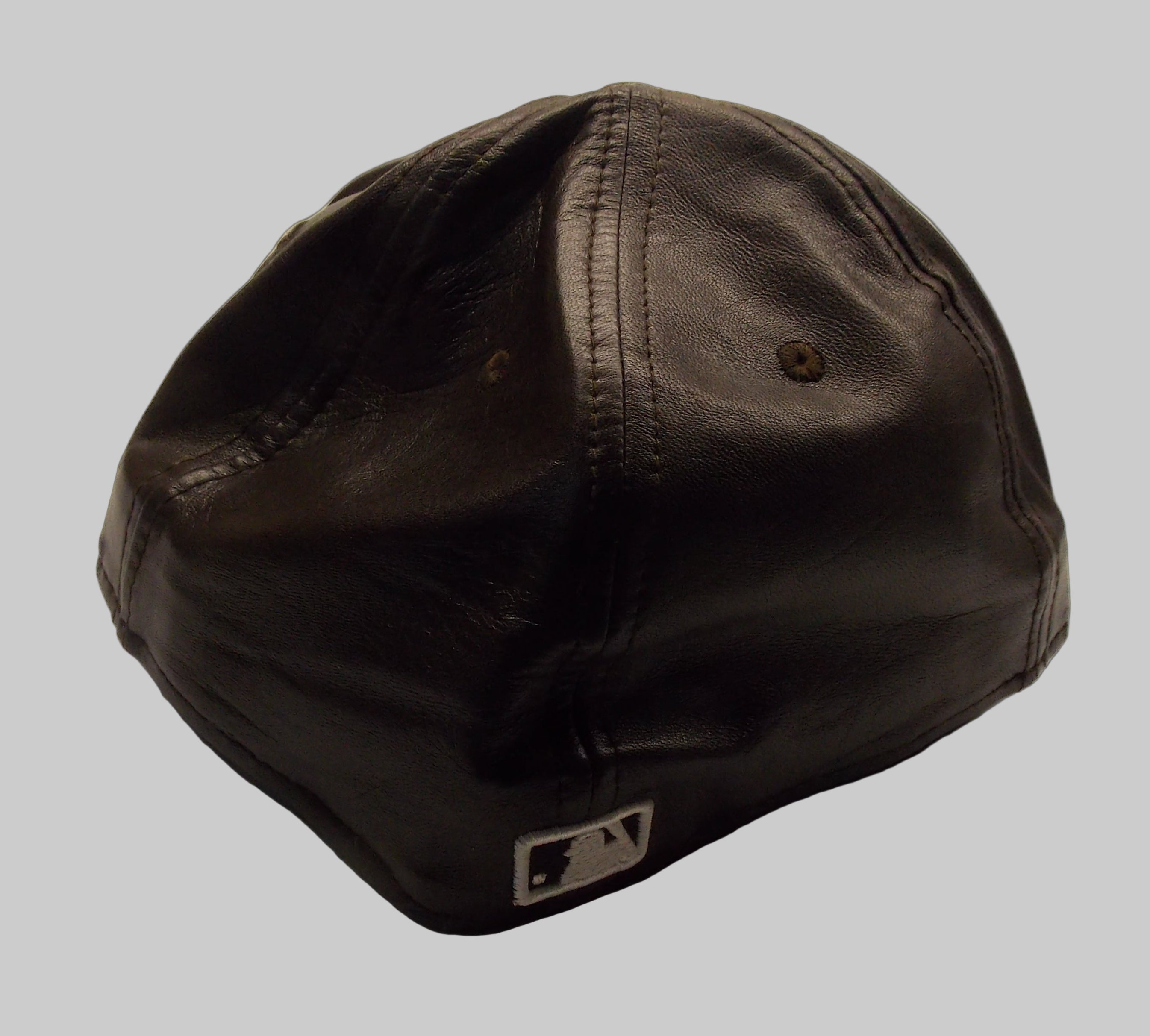 NWT MLB New York Yankees Brown Leather Cap/Hat Fitted Sz 7 1/8